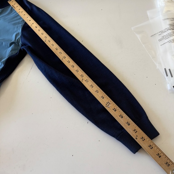 FootJoy Blue and Navy Zip Up Sweater - Picture 7 of 9